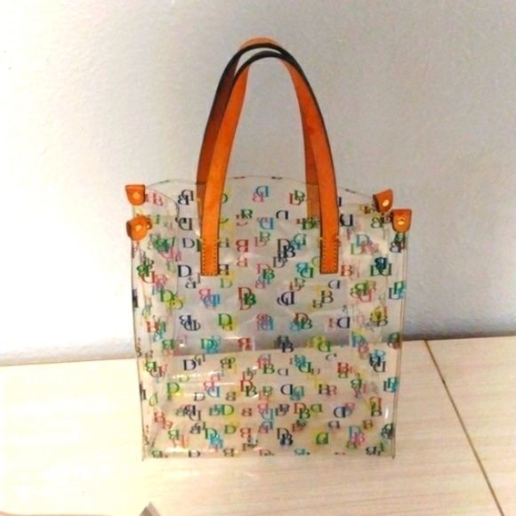 VINTAGE Dooney & Bourke Vinyl Bag Intials "DB" - Picture 1 of 11